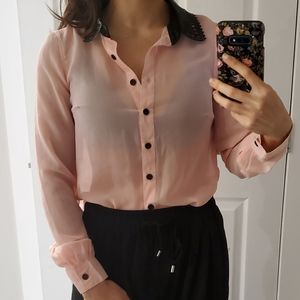 BOGO Material Girl button down chiffon top